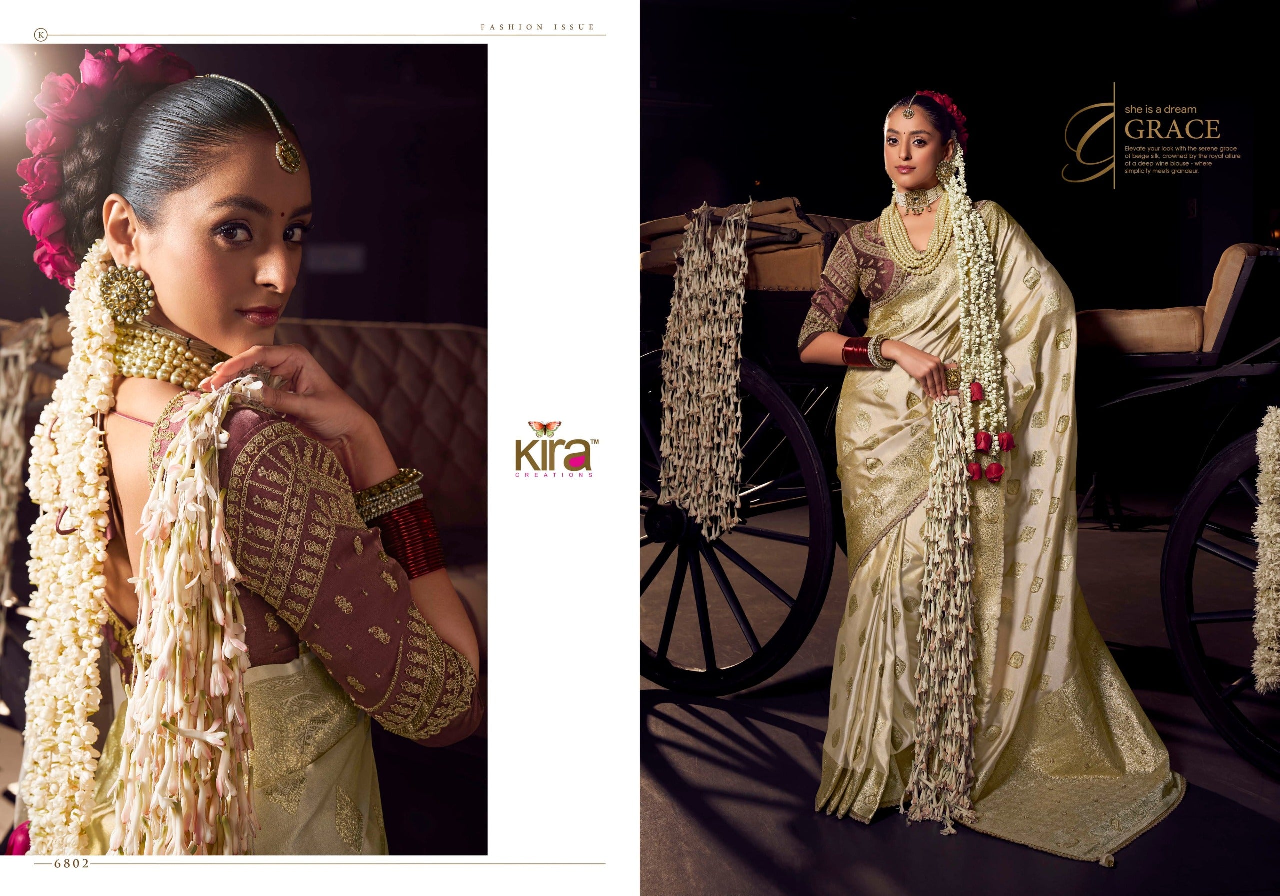 Stunning Crafted Bridal Silk Saree