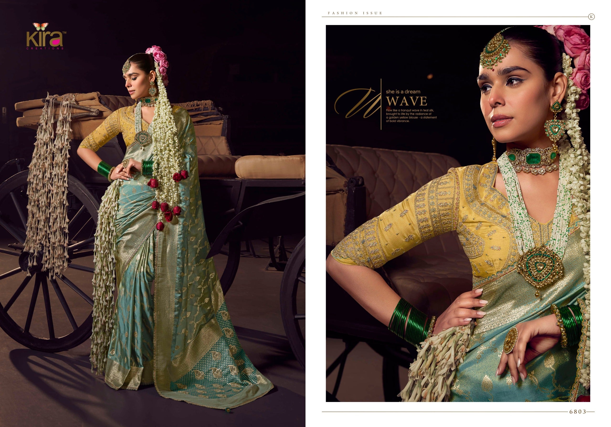 Stunning Crafted Bridal Silk Saree