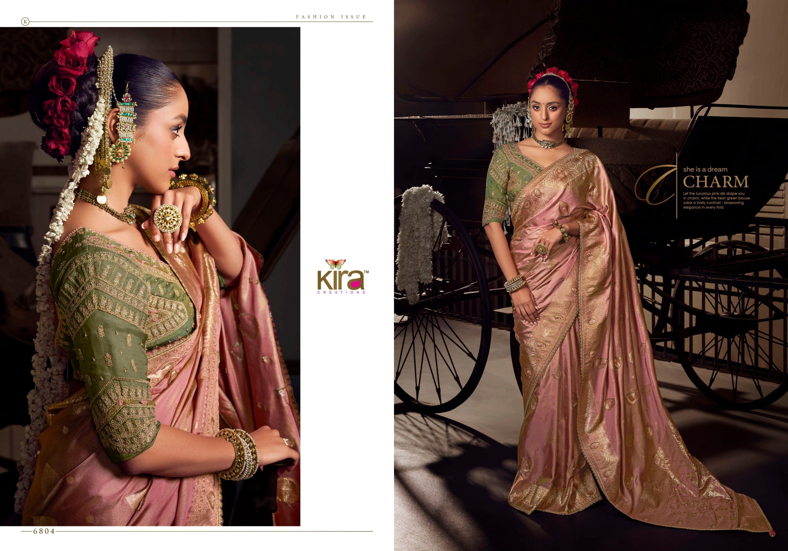 Stunning Crafted Bridal Silk Saree