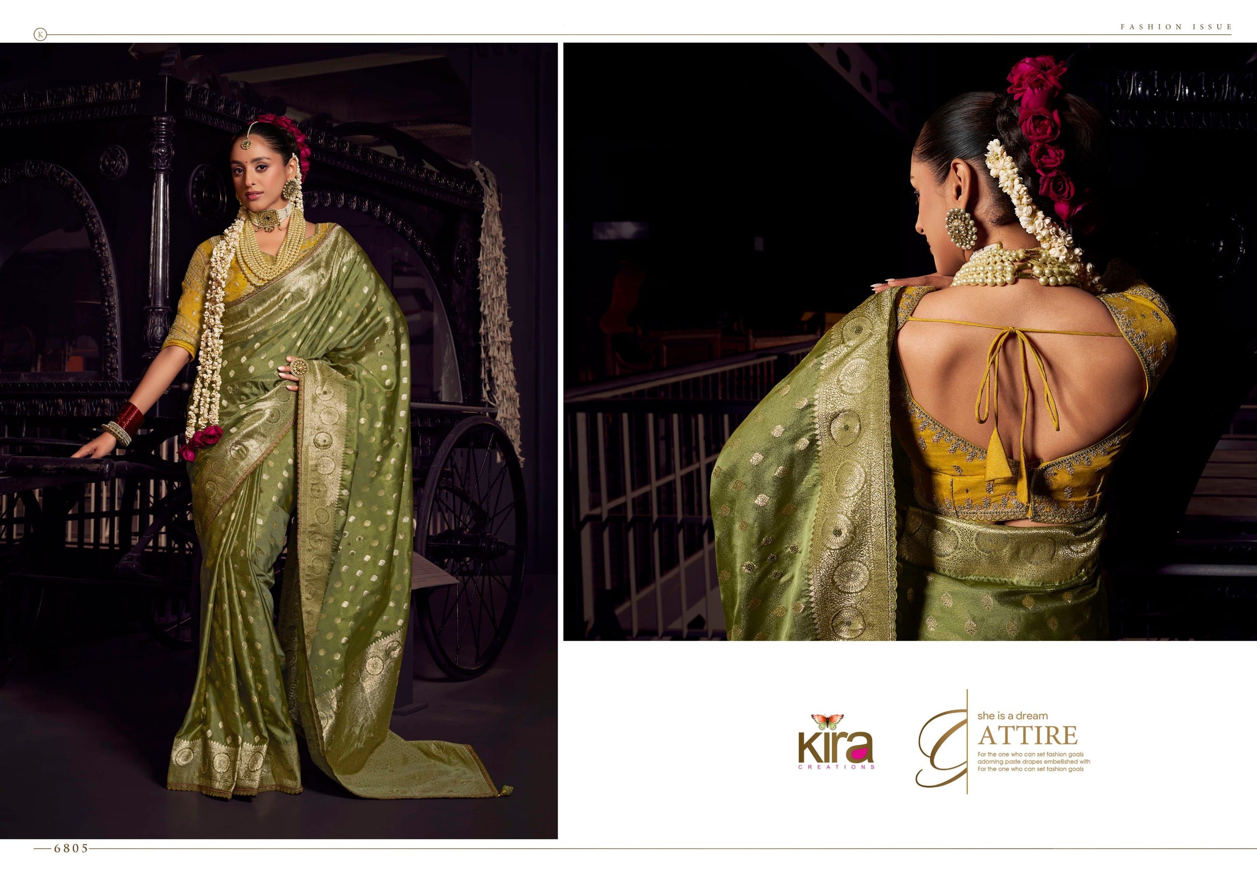 Stunning Crafted Bridal Silk Saree