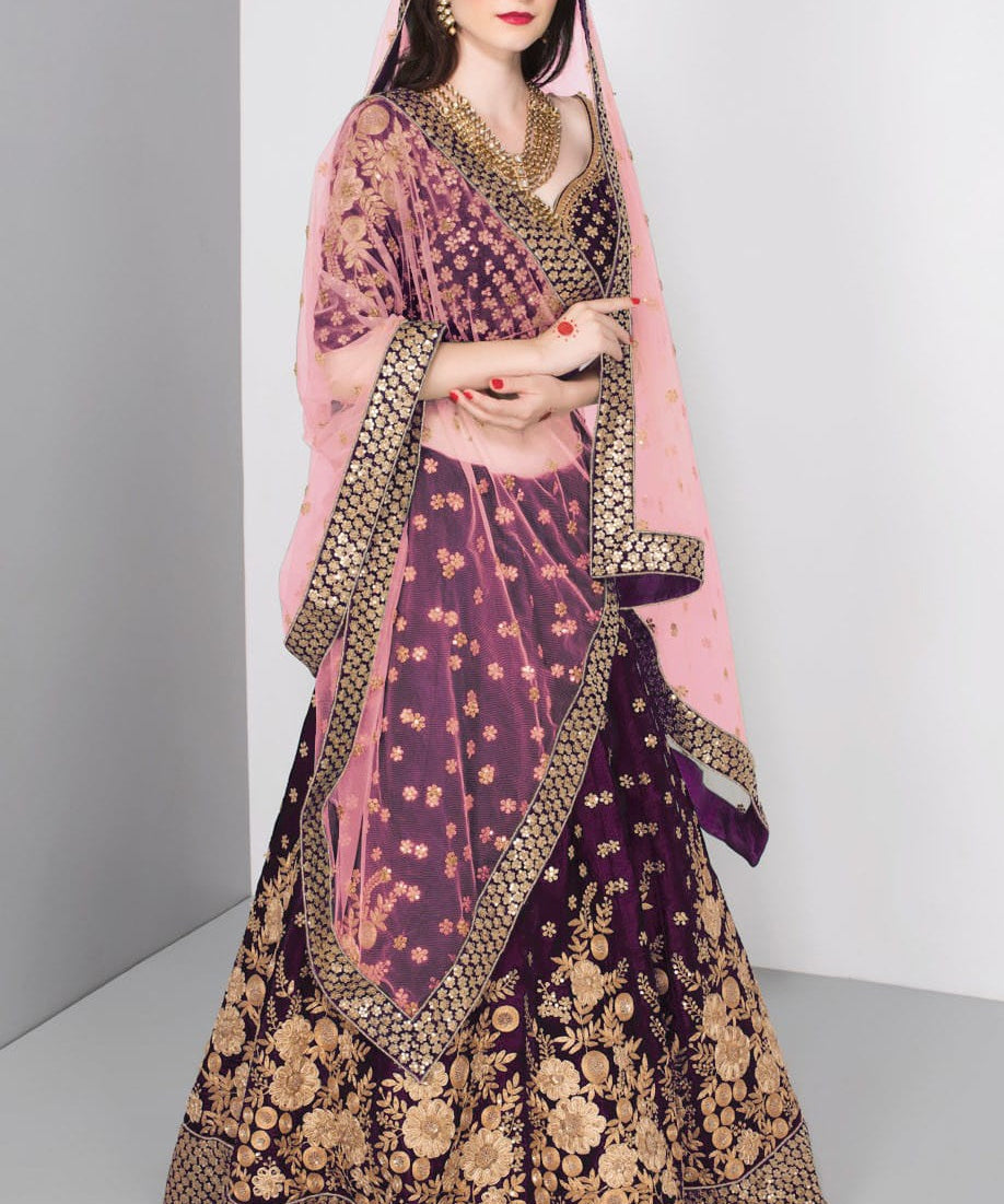 Rich Look Bridal Embroidered Lehenga