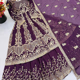 Attractive Embroidered Top Lehenga
