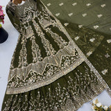Attractive Embroidered Top Lehenga