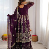 Attractive Embroidered Top Lehenga