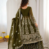 Attractive Embroidered Top Lehenga