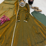 Lovely Fendy Silk Anarkali Gown