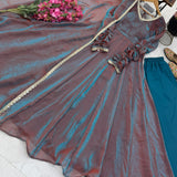 Lovely Fendy Silk Anarkali Gown