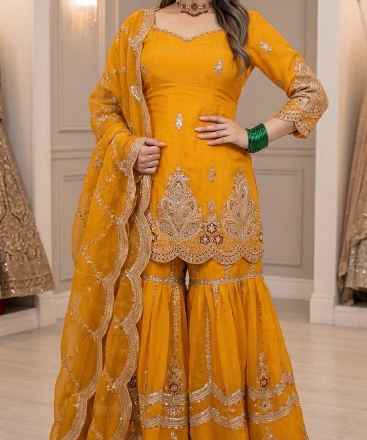 Gorgeous Fandy Cruch Top Sharara