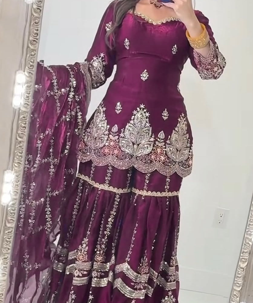 Gorgeous Fandy Cruch Top Sharara