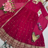 Stunning Fandy Silk Anarkali Gown