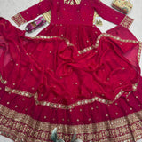 Stunning Fandy Silk Anarkali Gown