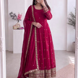 Stunning Fandy Silk Anarkali Gown