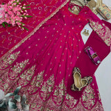 Alluring Embroidered Silk Anarkali Gown