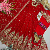 Alluring Embroidered Silk Anarkali Gown