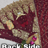 Alluring Embroidered Silk Anarkali Gown