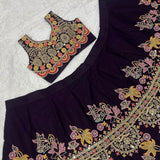 Fabulous Kasturi Silk Embroidered Lehenga