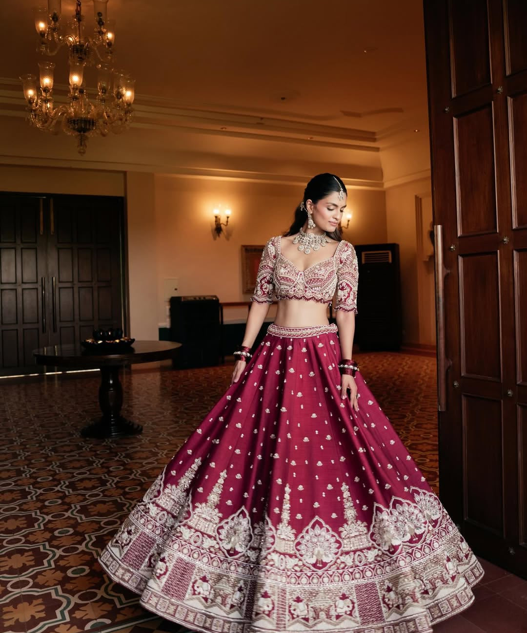 Marvelous Wedding Silk Embroidered Lehenga