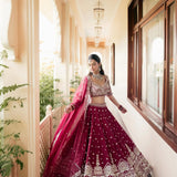 Marvelous Wedding Silk Embroidered Lehenga