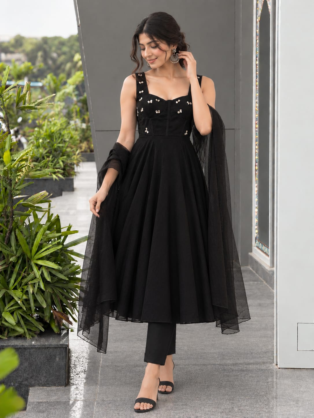 Decent Georgette Anarkali Suit