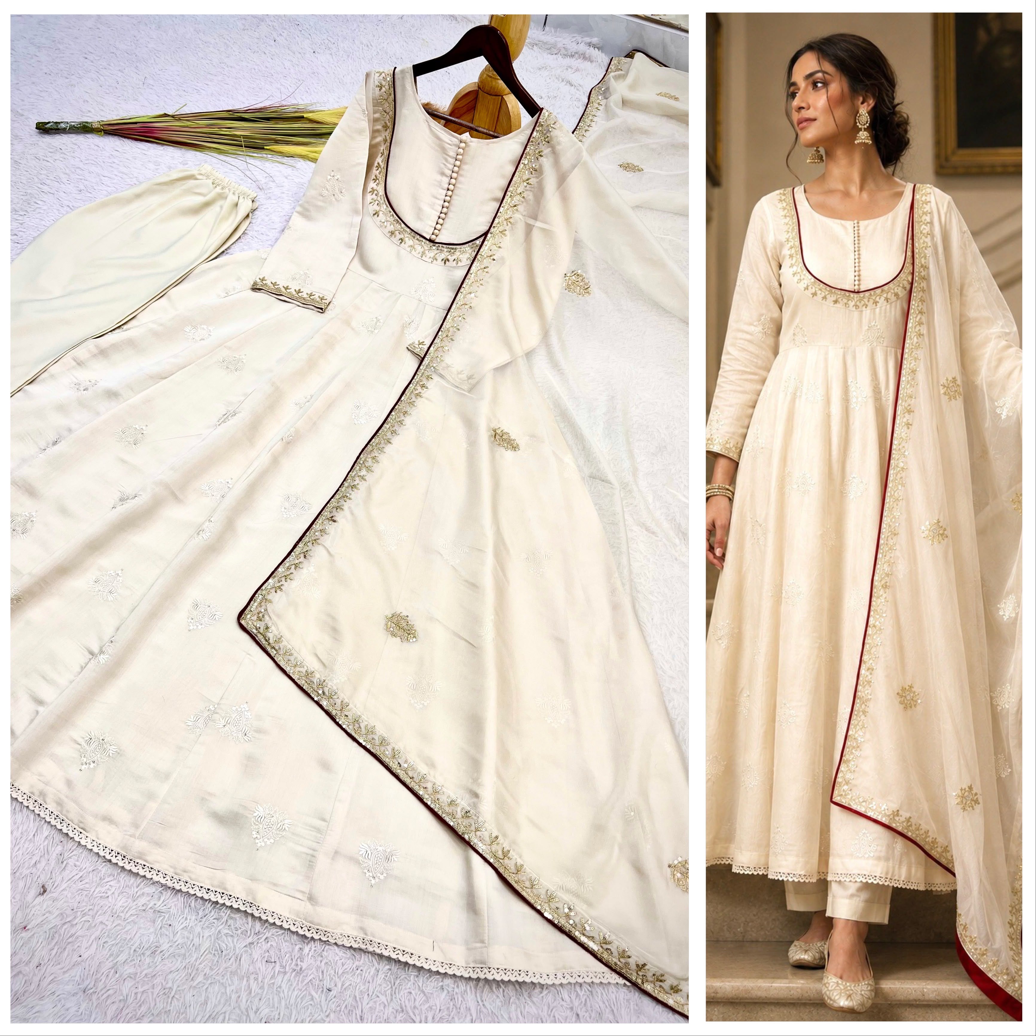 Festive Roman Cotton Gown