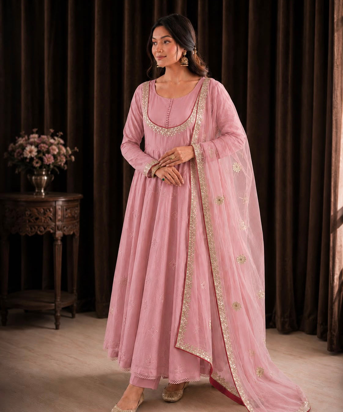 Festive Roman Cotton Gown
