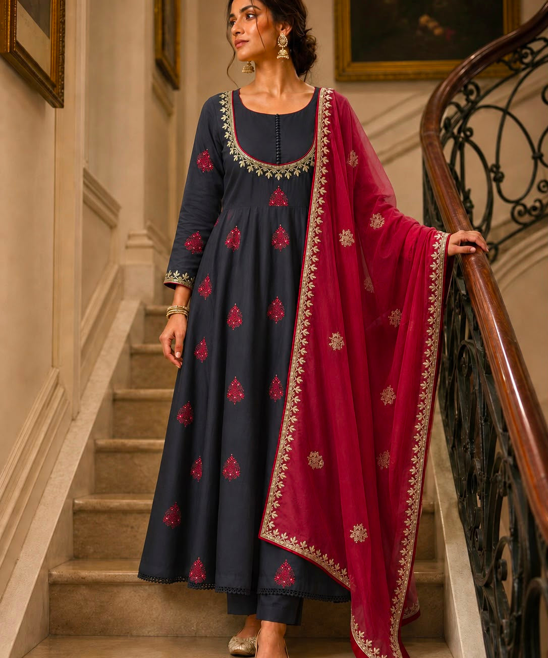 Festive Roman Cotton Gown