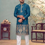 Traditional Mens Cotton Embroidered Kurta