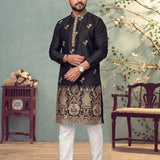 Traditional Mens Cotton Embroidered Kurta