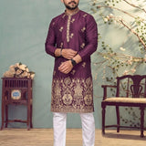 Traditional Mens Cotton Embroidered Kurta