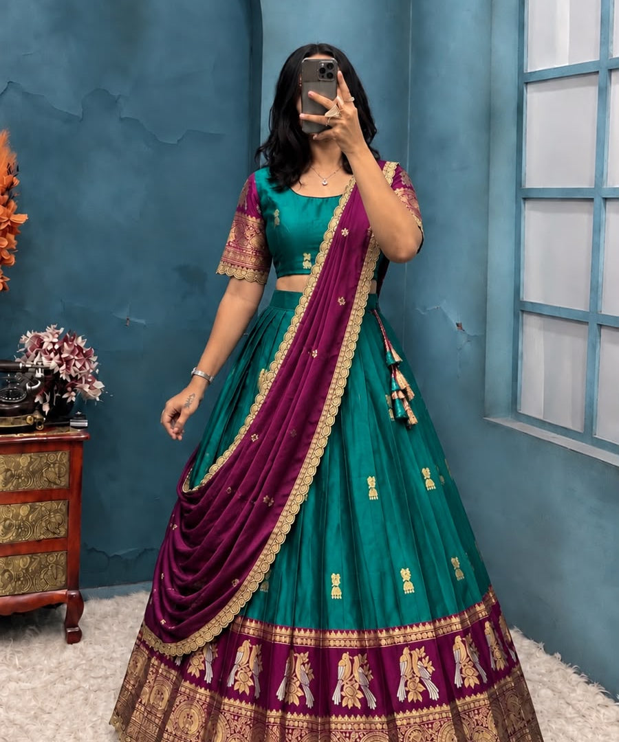 Premium Kanjivaram Silk Lehenga Choli