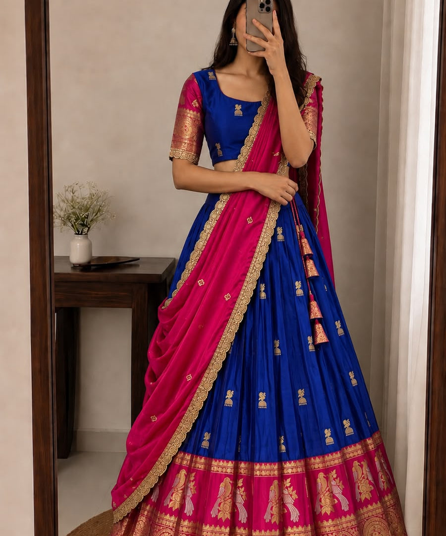 Premium Kanjivaram Silk Lehenga Choli