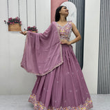 Festive Chinon Sequence Work Lehenga