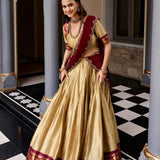 South Indian Style Cotton Silk Lehenga