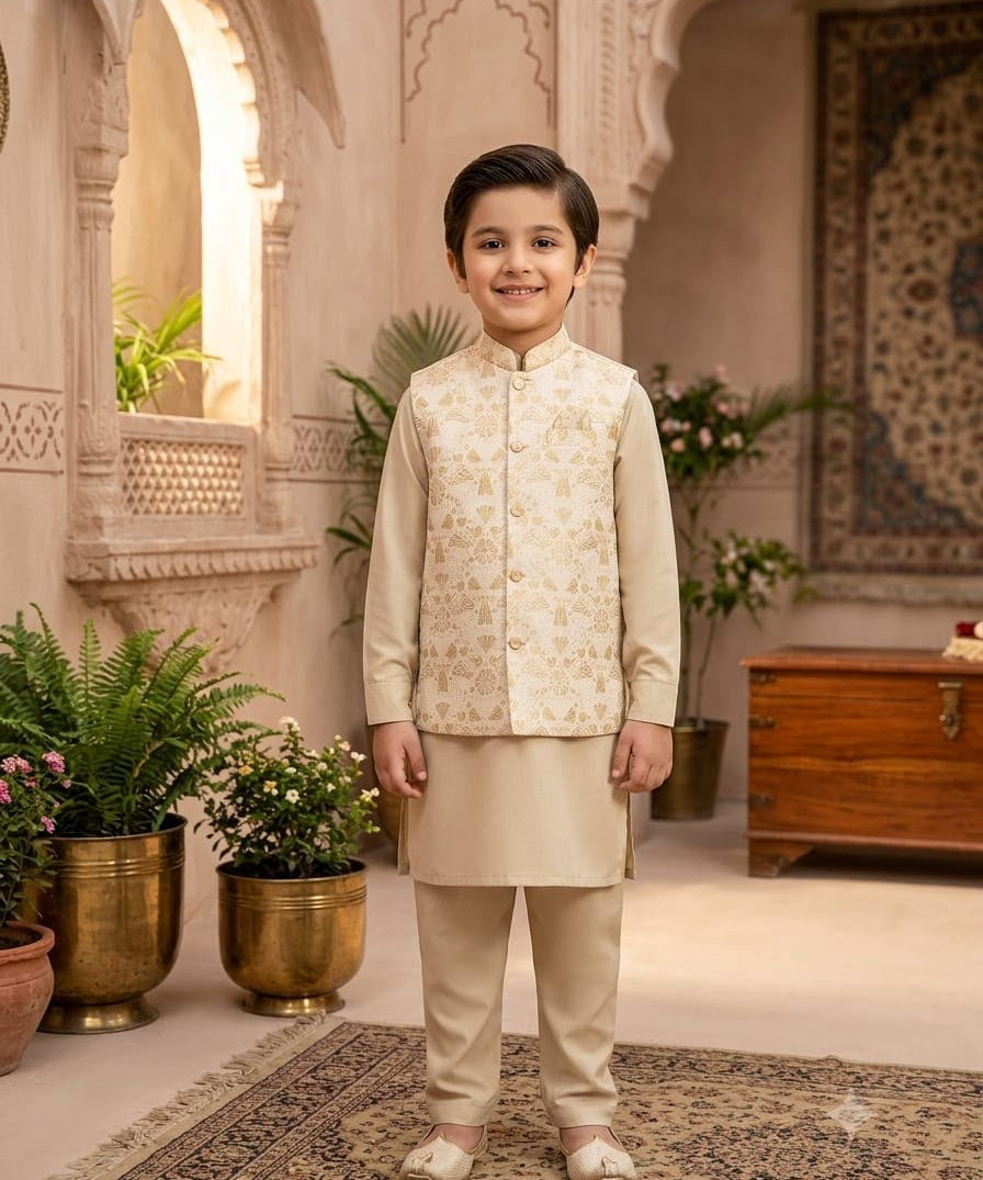 Wedding Special Kids Koti Kurta Set