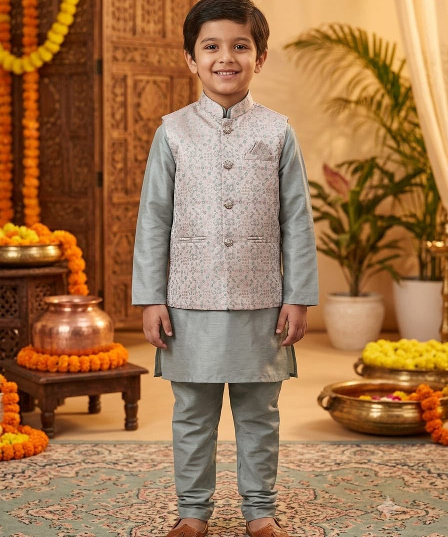 Wedding Special Kids Koti Kurta Set