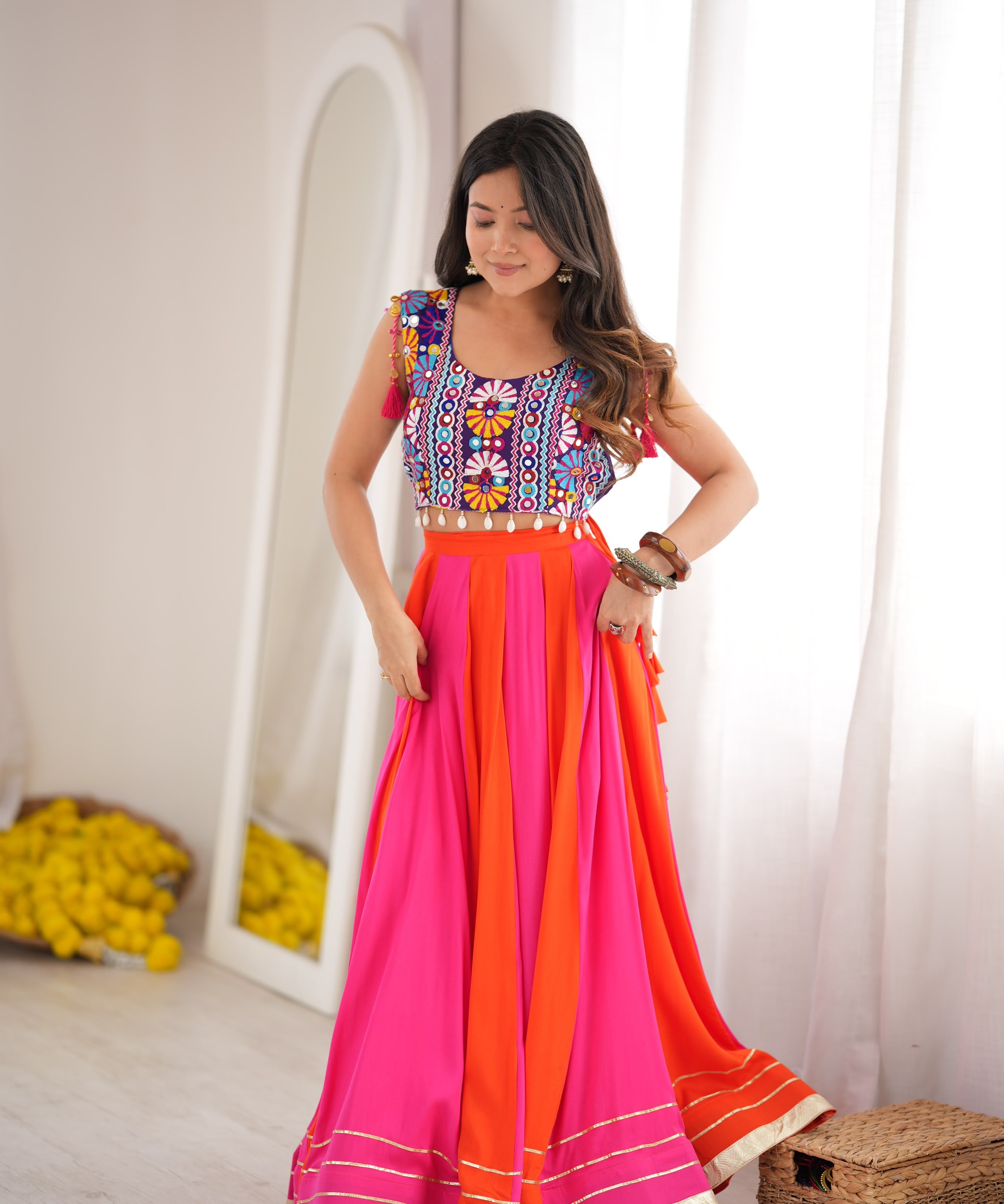 Boutique Navtrati Rayon Lehenga Choli
