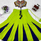 Parrot Green Beautiful Rayon Lehenga