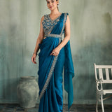 Premium Beads Work Ready To Wear Saree