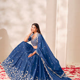 Mehvish Embroidered Chinon Lehenga