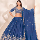 Mehvish Embroidered Chinon Lehenga