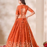 Mehvish Embroidered Chinon Lehenga