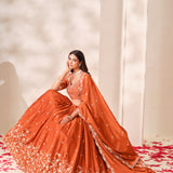 Mehvish Embroidered Chinon Lehenga