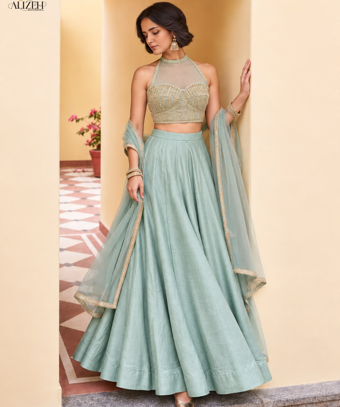 Attractive Roman Silk Lehenga Choli