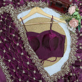 Designer Fendy Silk Beads Work Saree