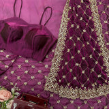Designer Fendy Silk Beads Work Saree
