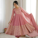 Festive Crunchy Silk Anarkali Gown