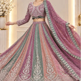 Bridal Multi Colored Embroidered Lehenga