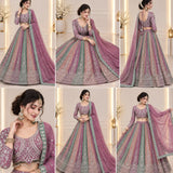 Bridal Multi Colored Embroidered Lehenga