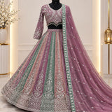 Bridal Multi Colored Embroidered Lehenga