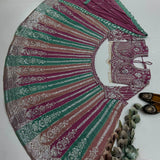 Bridal Multi Colored Embroidered Lehenga